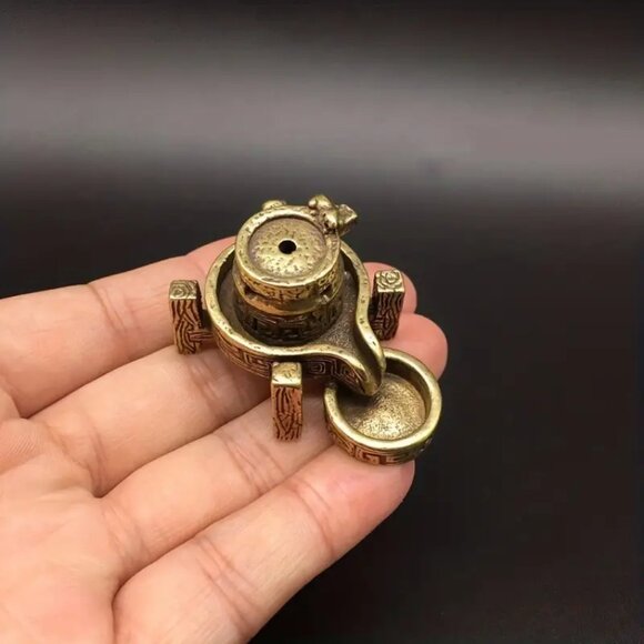 Final Price Metal Stone Mill Incense Burner - Elevate Your Home Deco - NEW - Picture 3 of 5